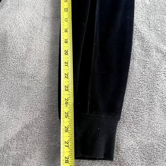 Ralph Lauren Velour Joggers Womens XS Black Luxe Loungewear Drawstring - Picture 11 of 11